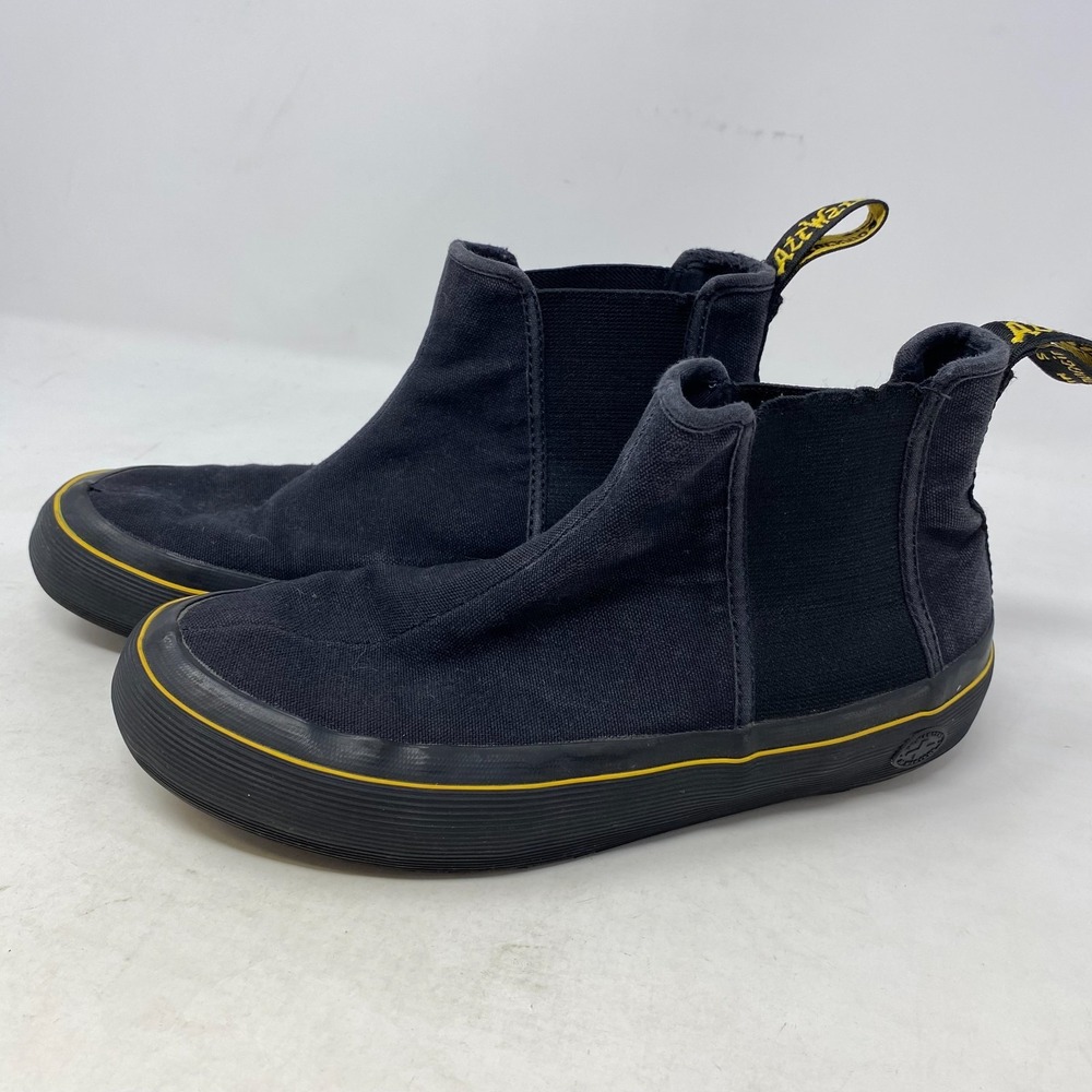Dr. Martens Phoebe‎ Black Canvas Chelsea Boots Sneakers Women's US 6